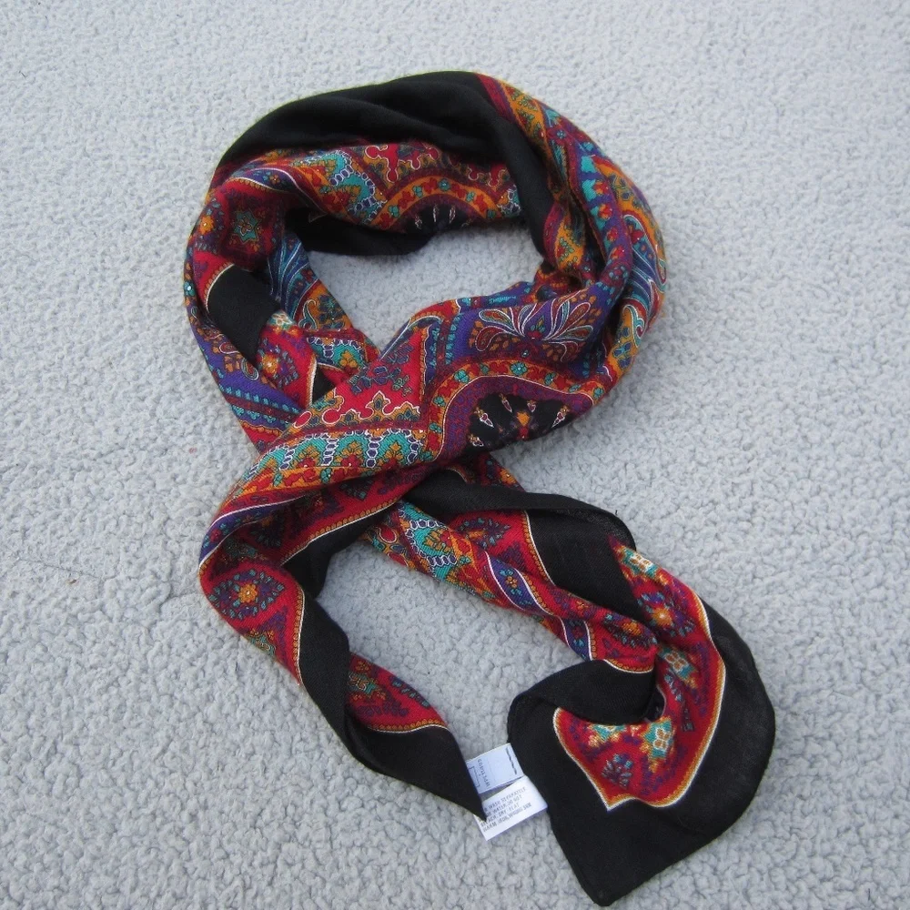 Chance Encounters Scarf Women's Floral print 100% Rayon Fall‎ Soft MADE IN ITALY